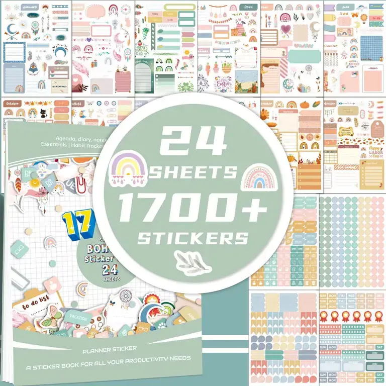 LIbro de stickers Boho