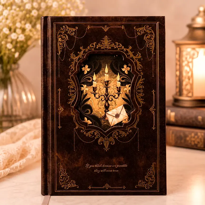 Cuaderno Candelabro tapa con foil