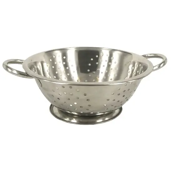 Colador De Acero Inox Con Base - D28cm
