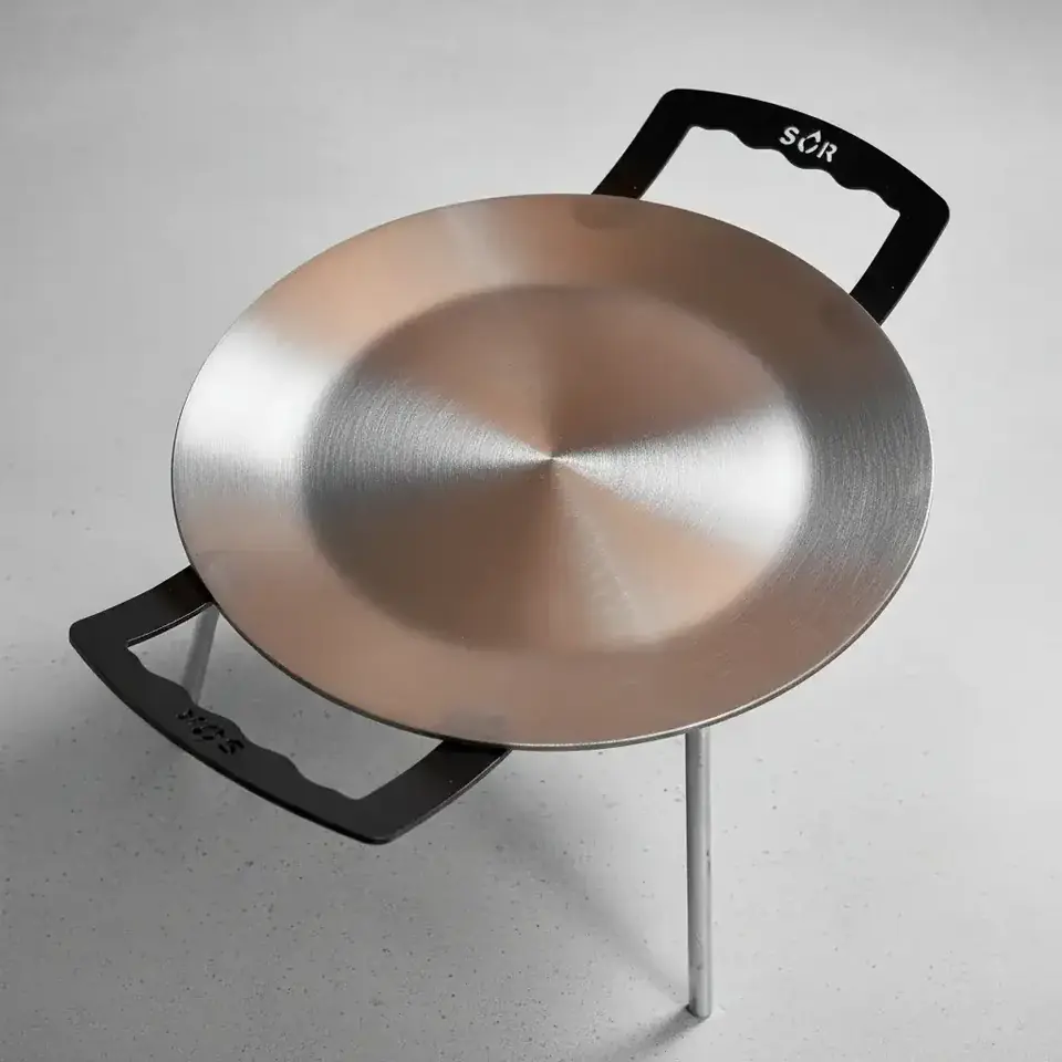 Disco De Arado De Acero 30 Cm Con Patas Extraíbles Y Asas