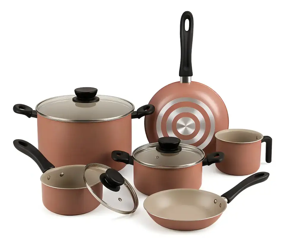 Juego Batería De Cocina Tramontina Linz Antiadherente 9 Piezas