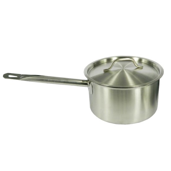 Olla De 21cm 100% Acero Con Tapa - Calidad Profesional