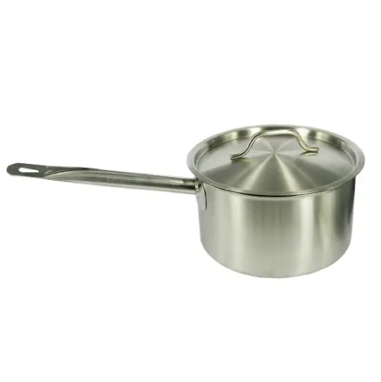 Olla De 21cm 100% Acero Con Tapa - Calidad Profesional