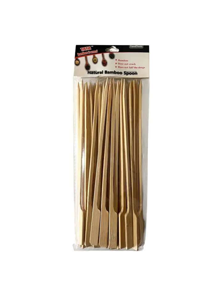 Set 50 Pinchos De Bamboo 20 Cm Para Brochet