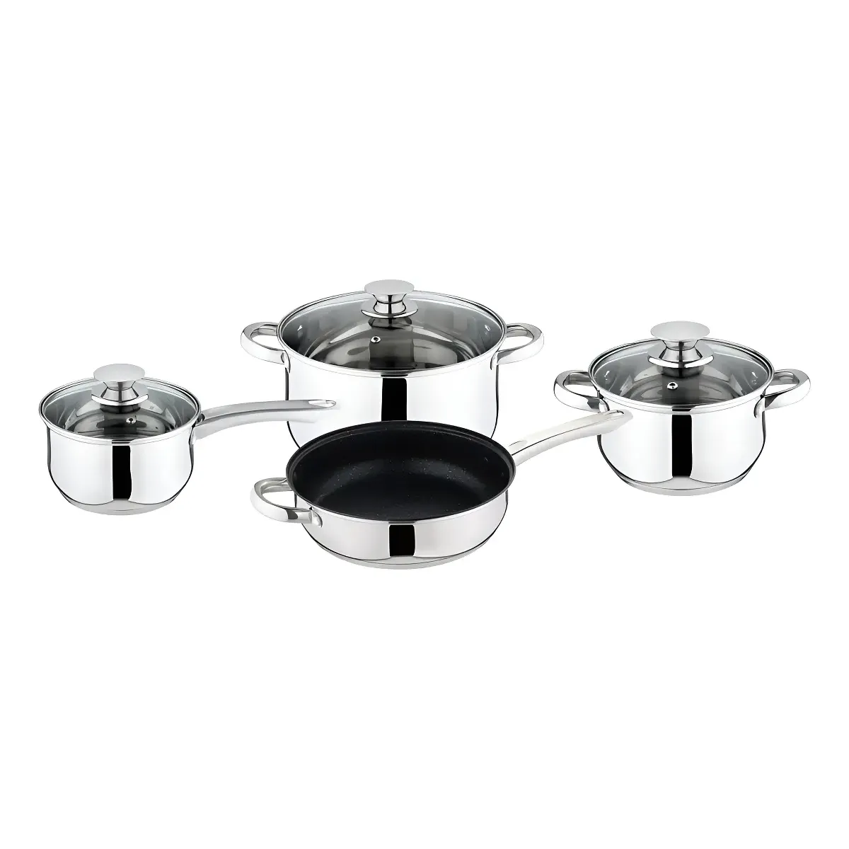 Batería de Cocina 7 Piezas Kaisa Villa Acero Inoxidable Inducción