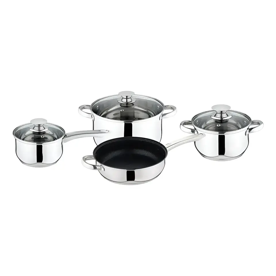 Batería de Cocina 7 Piezas Kaisa Villa Acero Inoxidable Inducción