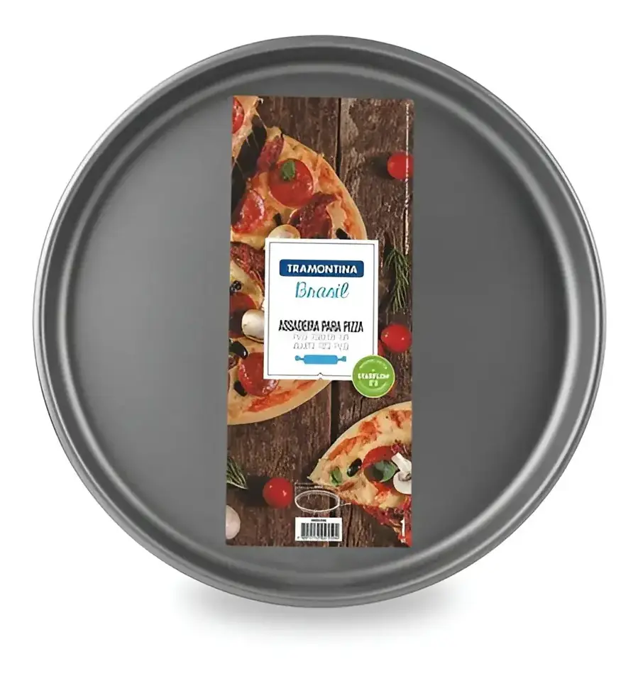 Asadera Para Pizza Teflón Antiadherente 35cm Tramontina Gris