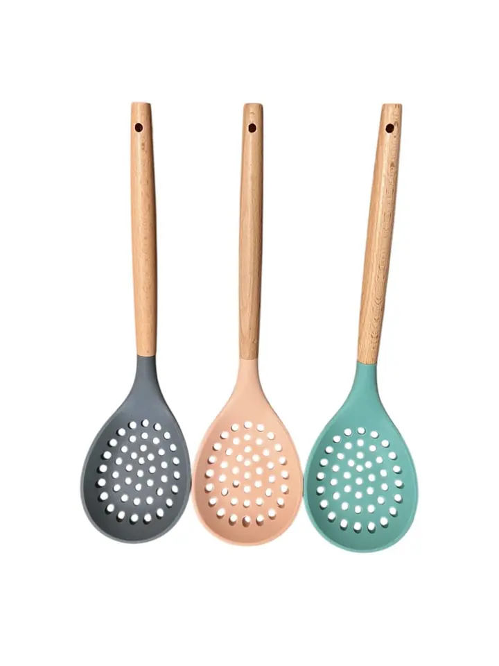 Espumadera De Silicona 32 cm Con Mango de Madera - Juxiong