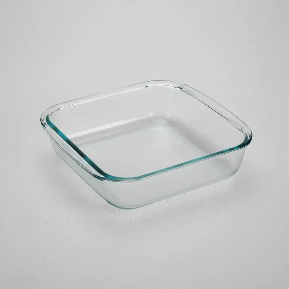 Fuente Cuadrada De Vidrio Templado Pyrex 2,4 Lts