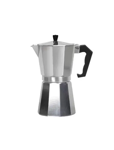 Cafetera Italiana De Aluminio Pulido - Capacidad 3 Tazas