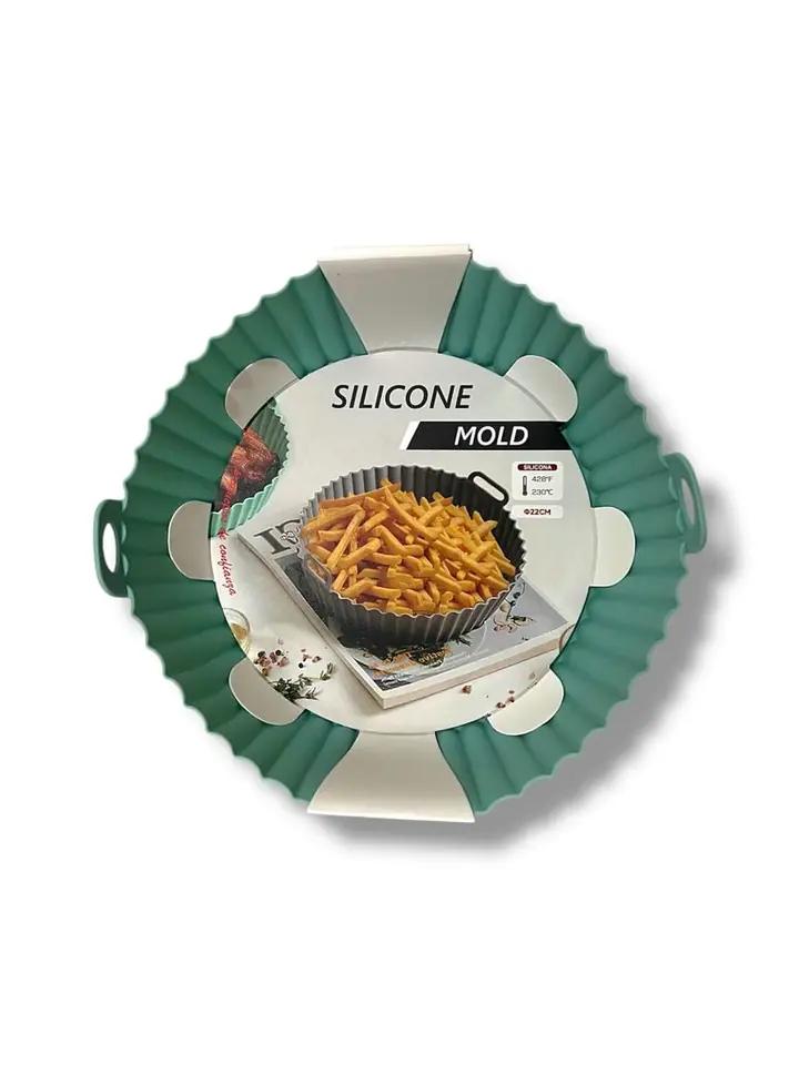 Molde Redondo De Silicona 22cm Para Freidora Sin Aceite