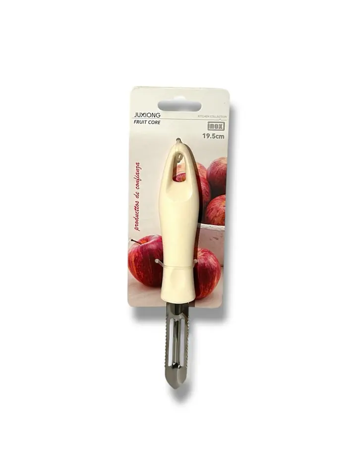 Pelador Y Descarozador Vertical De Acero Con Mango De Plástico 19,5cm