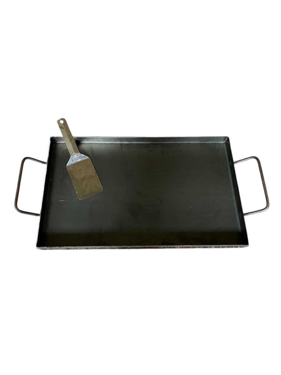 Plancha Chivitera Rectangular De Hierro + Espátula De Regalo