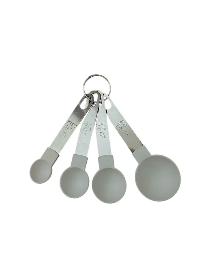 Set De 4 Cucharas Medidoras Con Mango De Acero