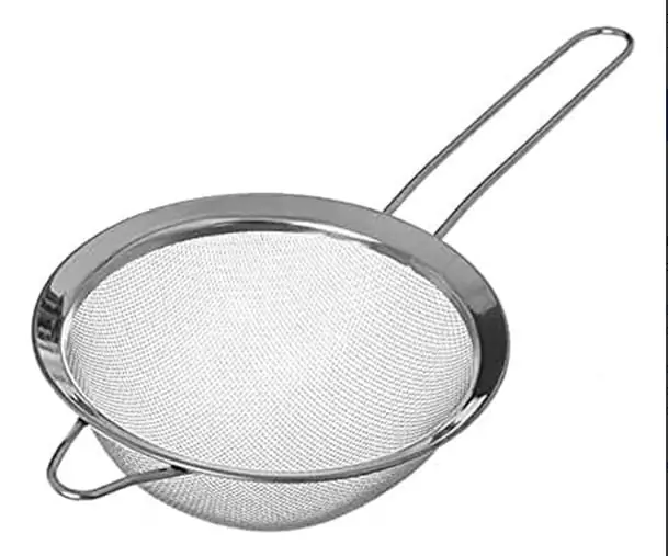 Colador/ Cernidor De Malla Acero Inoxidable Con Mango D20cm