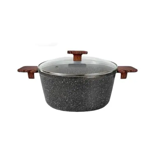 Olla / Cacerola 24cm Con Tapa De Vidrio- Apta Para Inducción