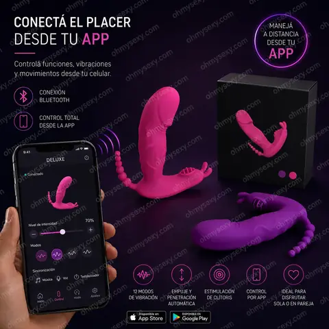 A Vibrar Mi Amor — Vibrador 3 en 1 con App para Clítoris, Punto G y Anal | 11 × 12 cm | ✦ PRIVÉ
