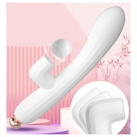 White Desire 2 en 1 — Succionador + Vibrador USB | 24,9 × 10 × 4,2 cm