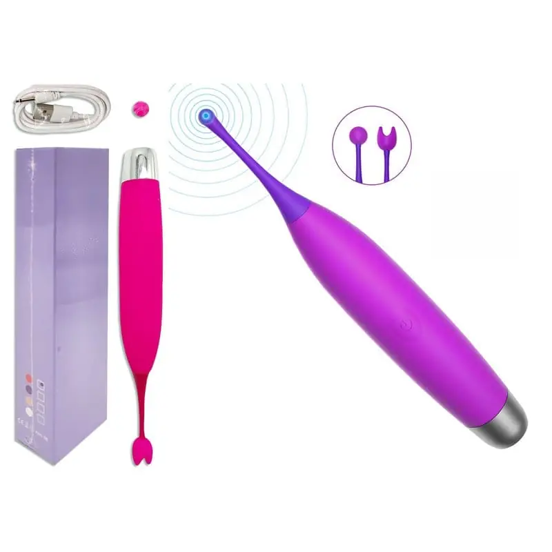 Clítoris 20X — Estimulador USB de Punta Dual | 19 × 3 cm