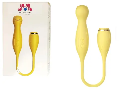 Lindo Gatito — Succionador con Dildo Vibrador 2 en 1 | 10 Frecuencias | 20,7 × 3 cm