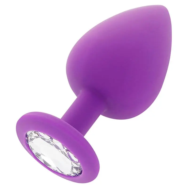 Diamond — Plug Anal de Silicona con Base Joya | 12 × 9 cm
