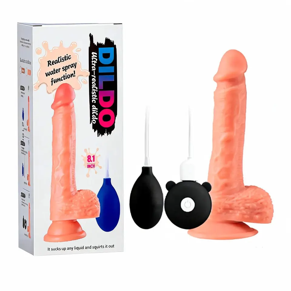 Bartolo Splash — Dildo Eyaculador Realista con Vibración | 21,5 × 3,8 cm