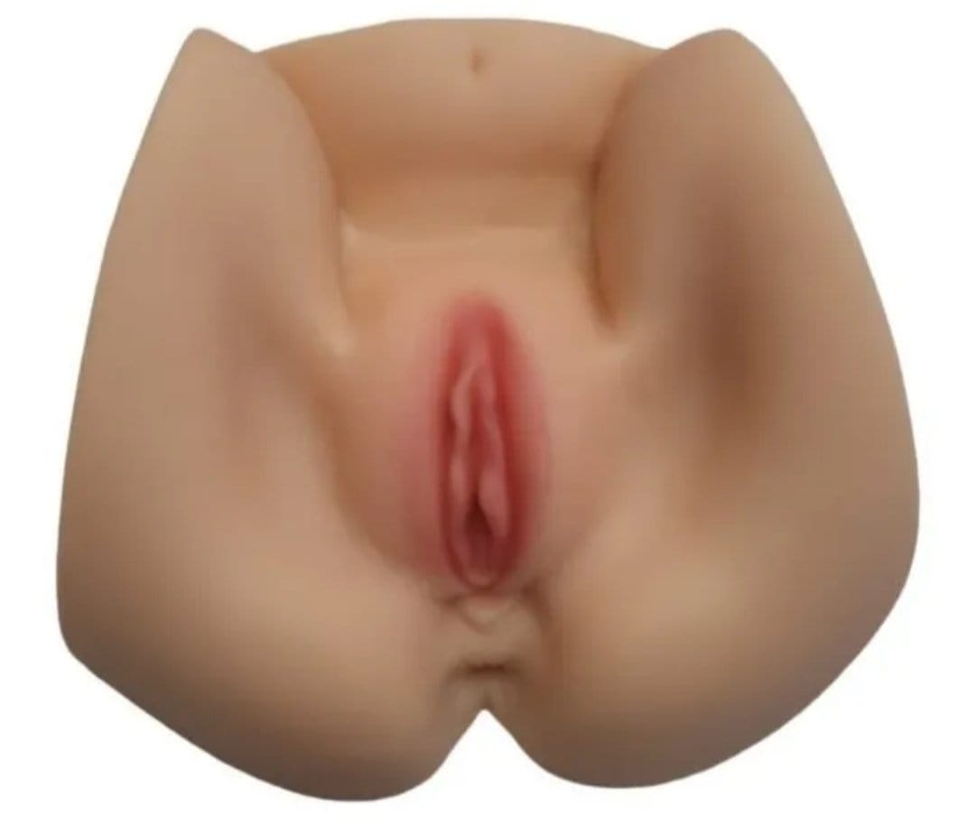 Doble Entrada 3D — Masturbador Realista Vagina + Ano | 20 × 19 × 10 cm