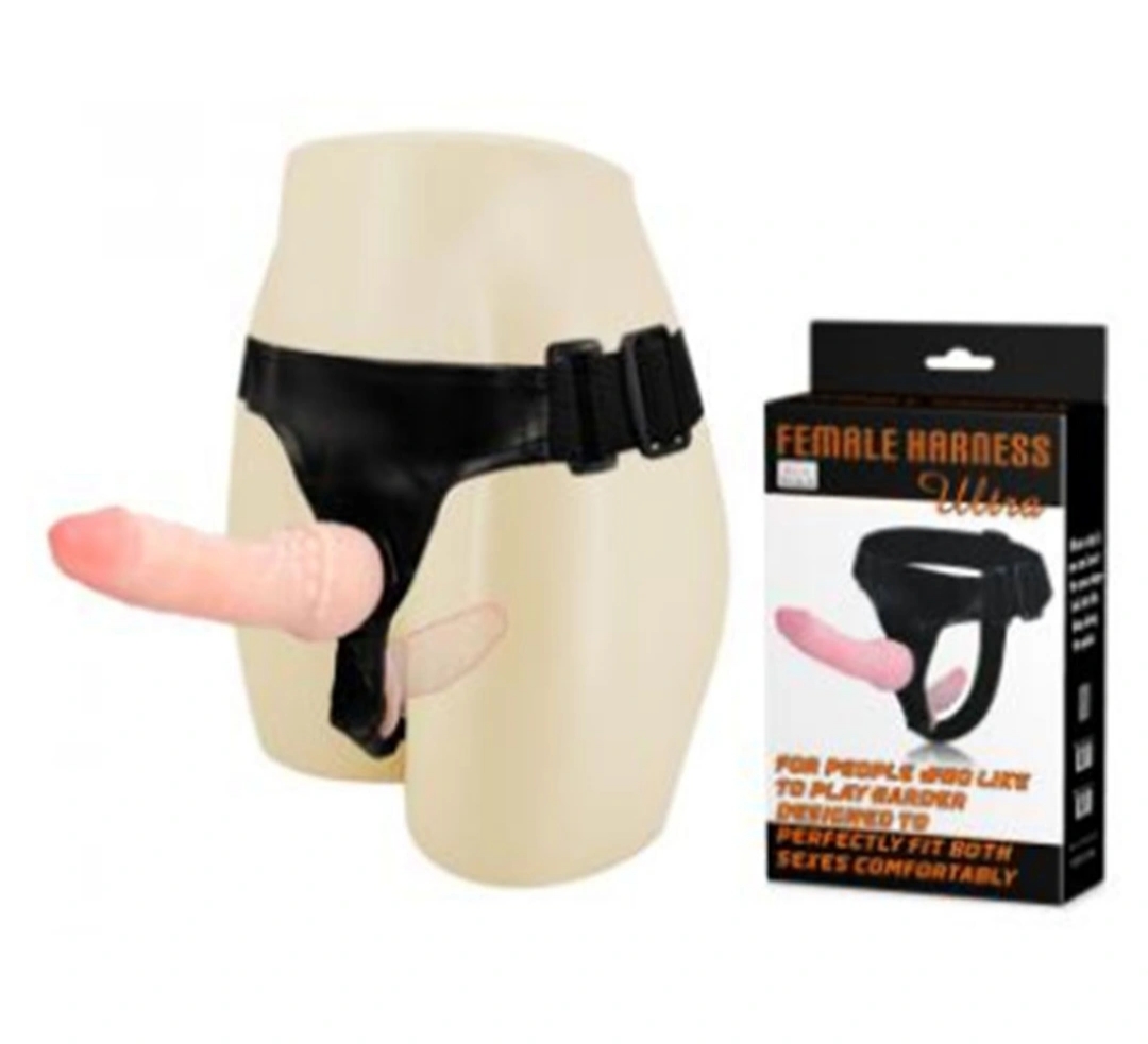 Arnés Doble — Dildos Intercambiables para Placer Compartido | 18,5 × 4,5 cm + 12,5 × 3,7 cm