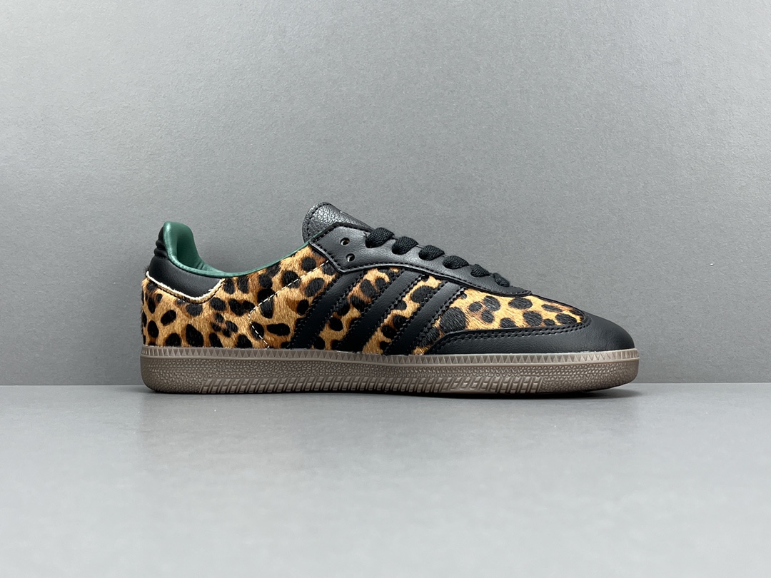 Adidas Samba OG - PACK LEOPARD PRINT - GREEN AND BLACK