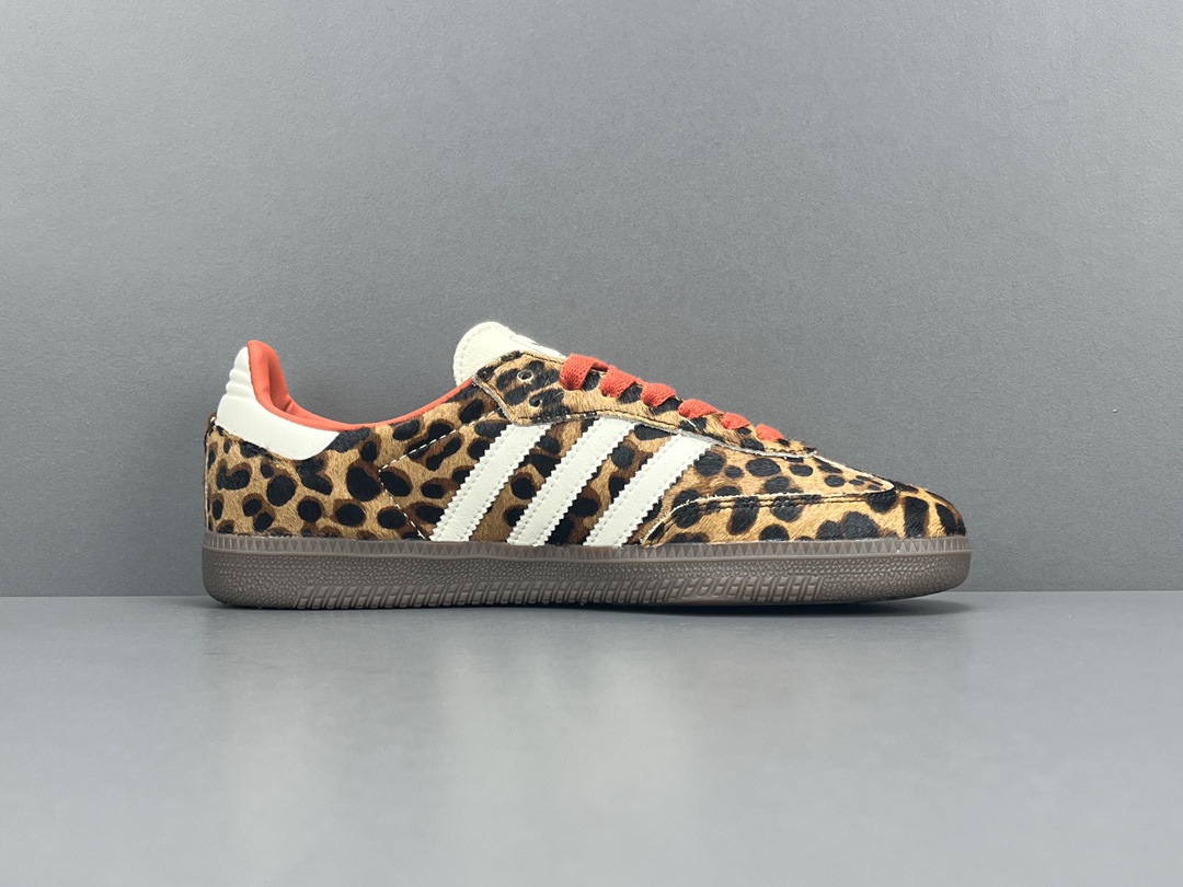 Adidas Samba OG – PACK LEOPARD PRINT - ORANGE AND WHITE