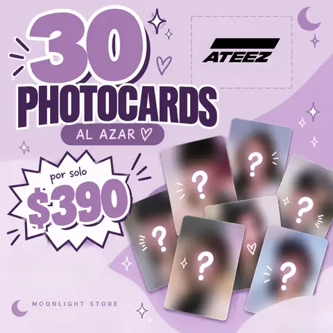 Pack 30 Photocards Fanmade ATEEZ