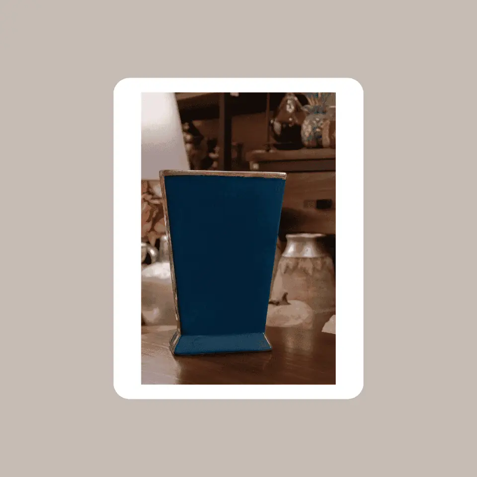 Jarrón Esmaltado Rectangular