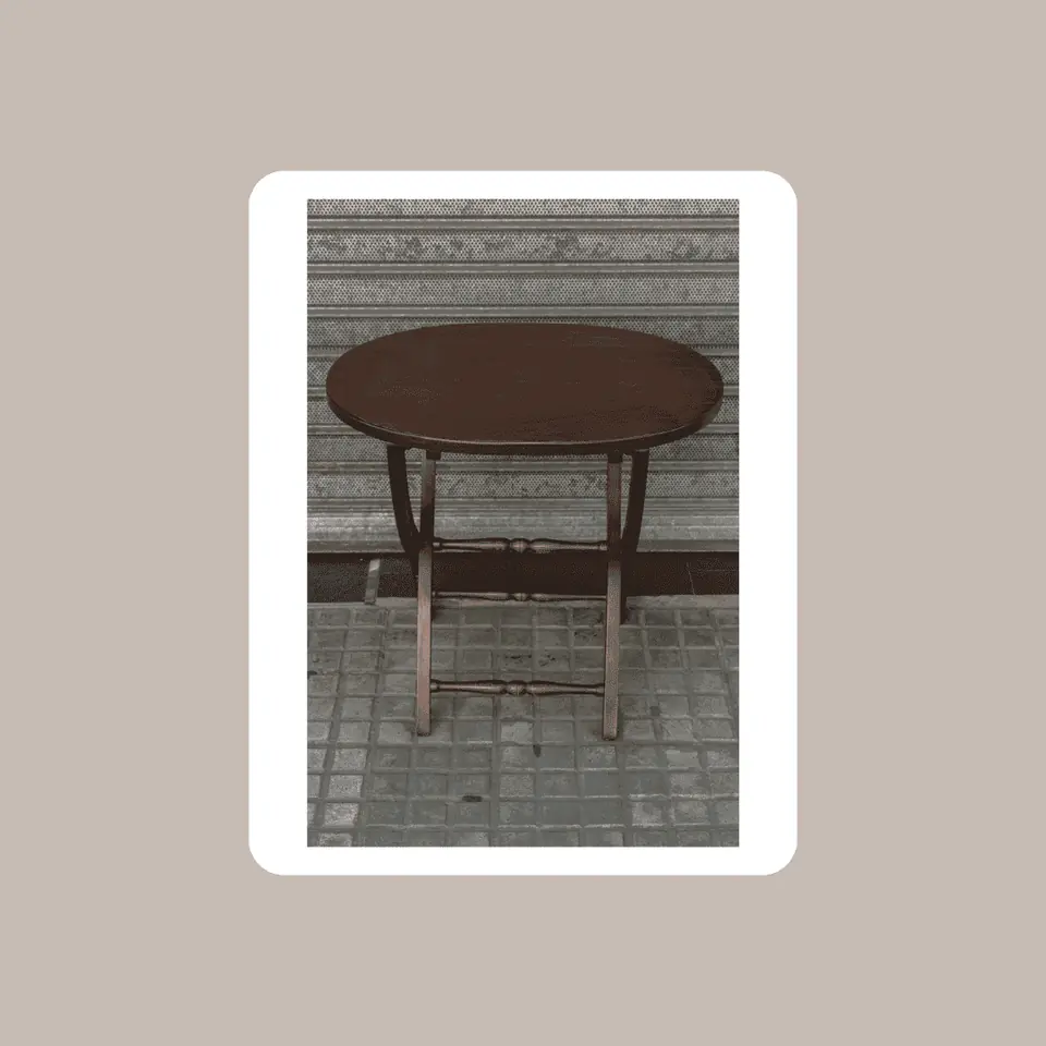 Mesa Plegable Oval