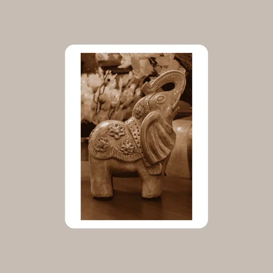Elefante Botón Con Estaño