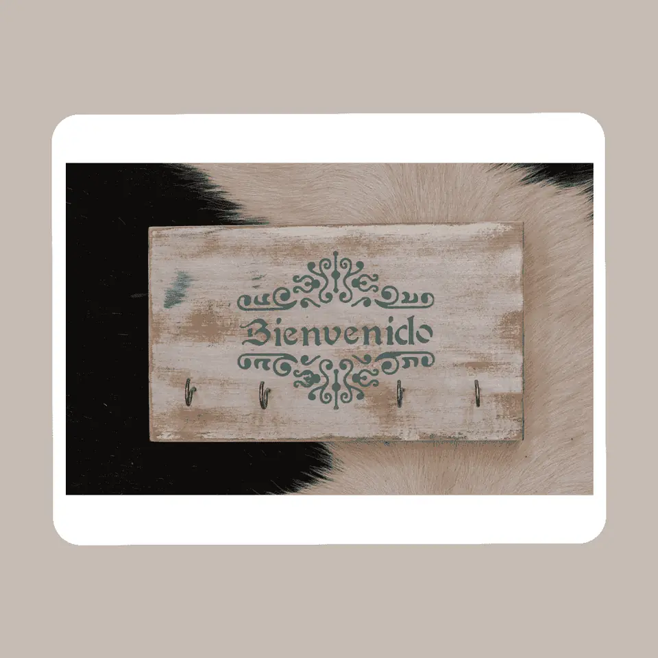 Porta Llaves Bienvenido