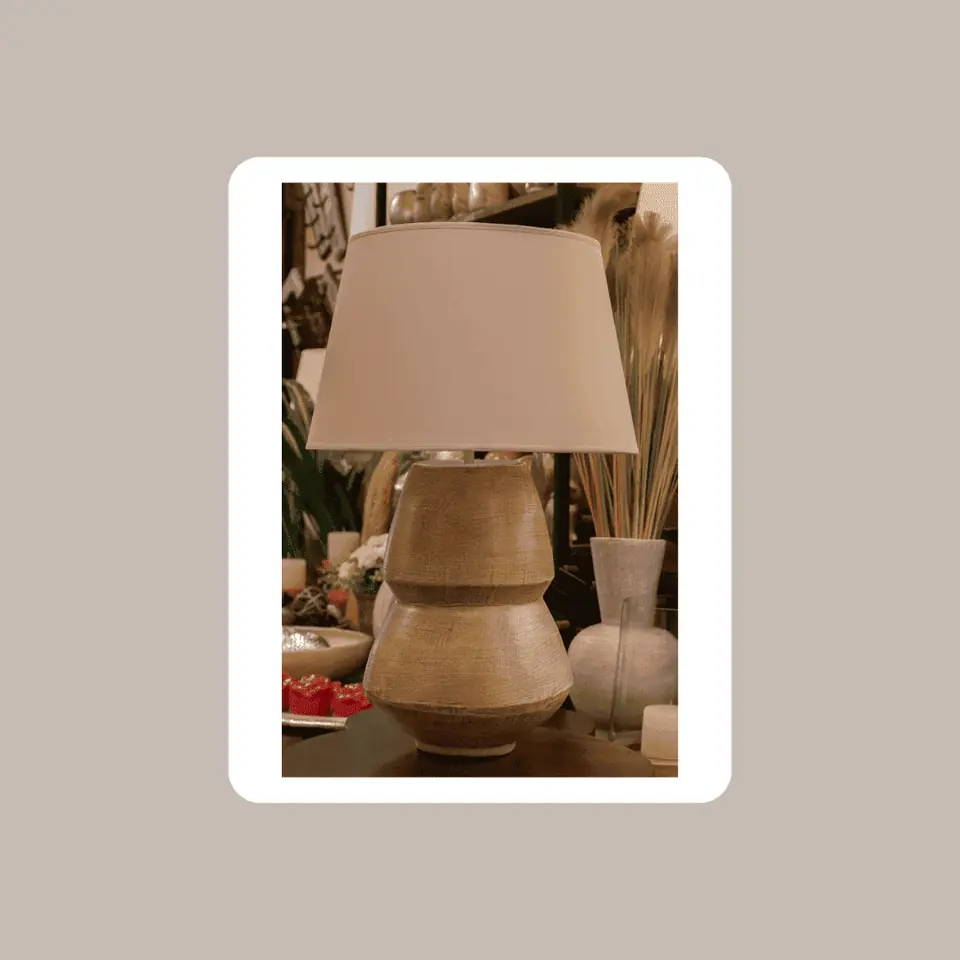 Lámpara Chamote Doble Beige