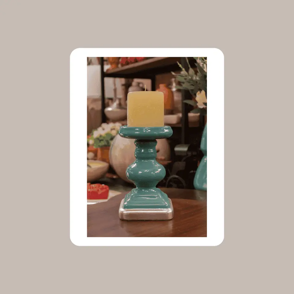 Candelabro NY Turquesa Gde.