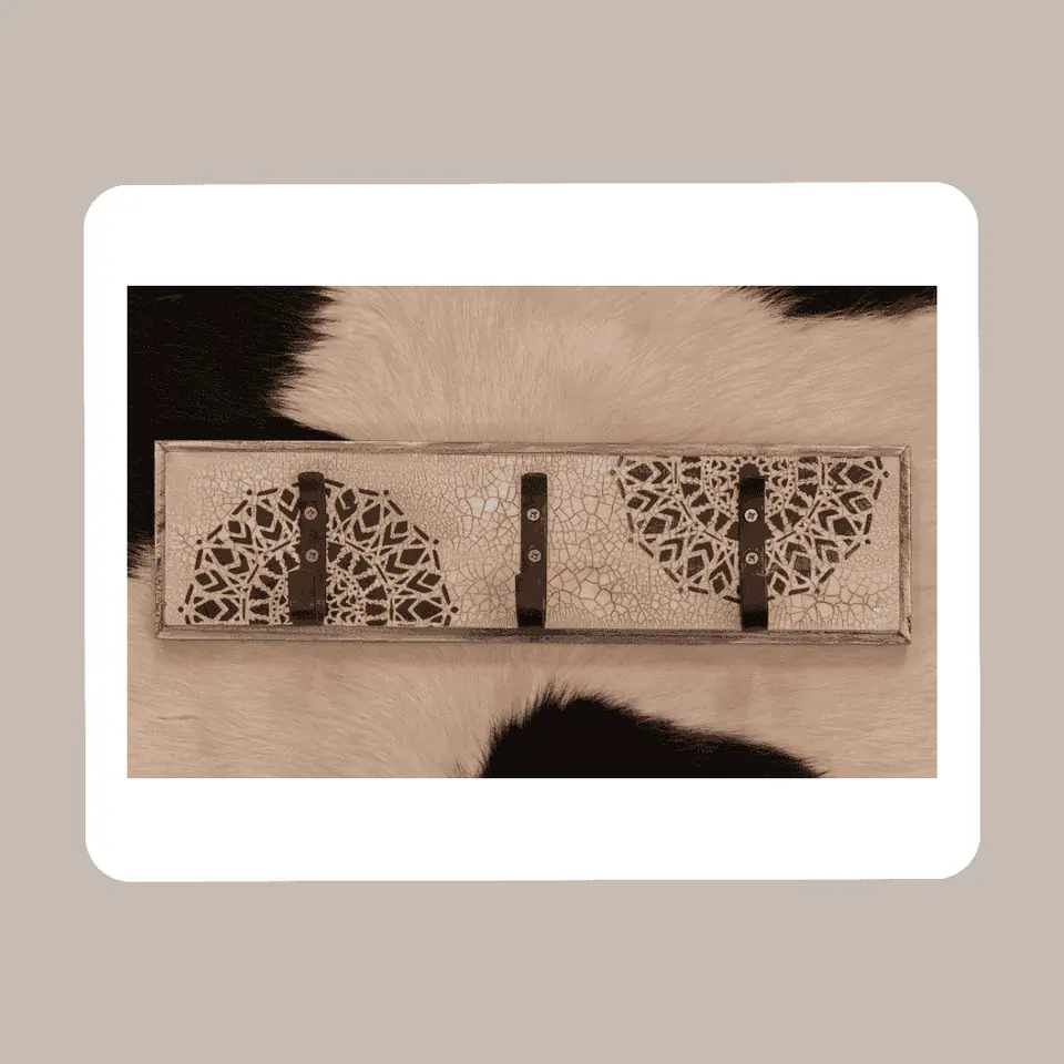 Perchero De Pared Mandala chico 3 perchas
