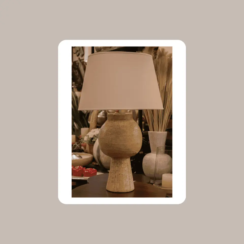 Lámpara Chamote Alta Beige