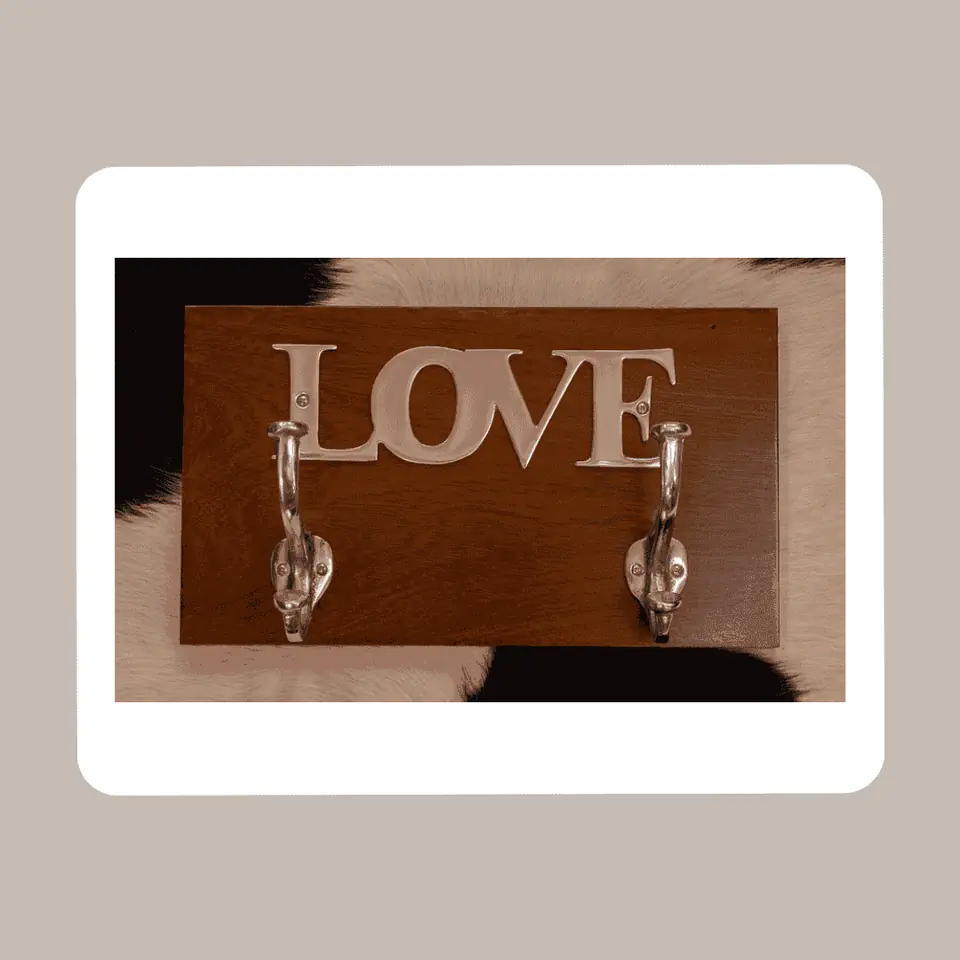 Perchero De Pared Love 2 Perchas