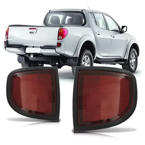 Par Deflectores Paragolpes Trasero Aplique L200 2008 a 2017