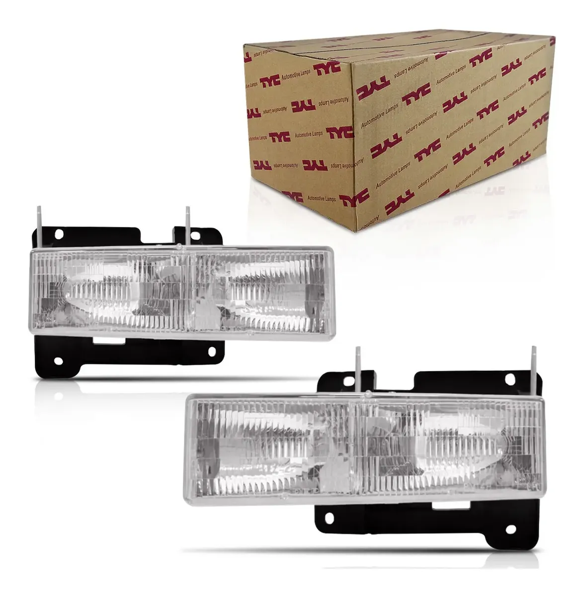 Par de faros delanteros Silverado Grand Blazer 98 A 04 05 06 doble cromado