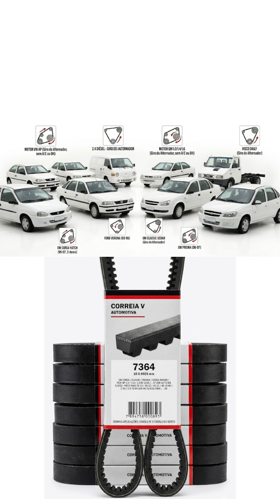 Correa en V Gates 7364GS (Línea Automotriz)