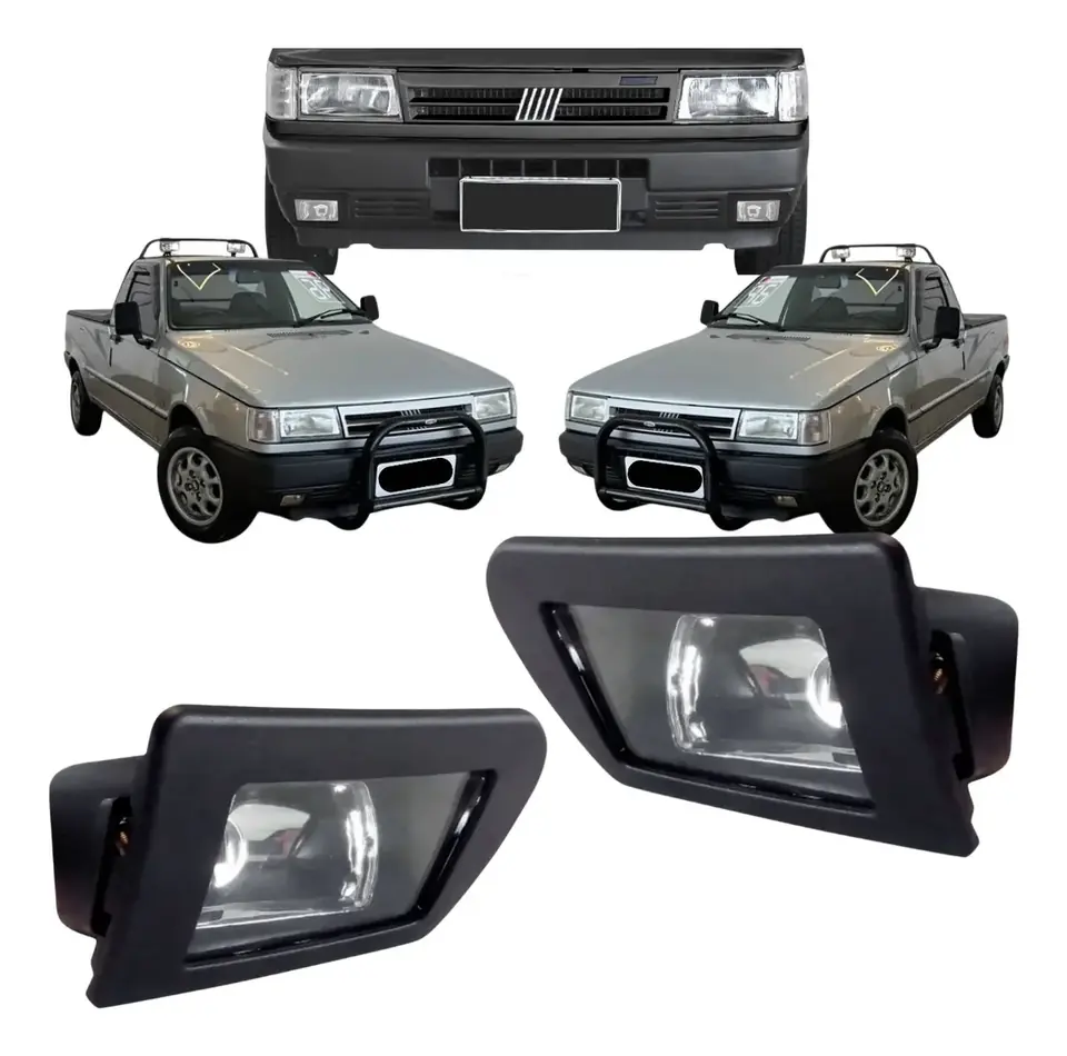 Par de Faros Auxiliares / Antiniebla para Fiat Uno, Elba y Fiorino 1984–2004