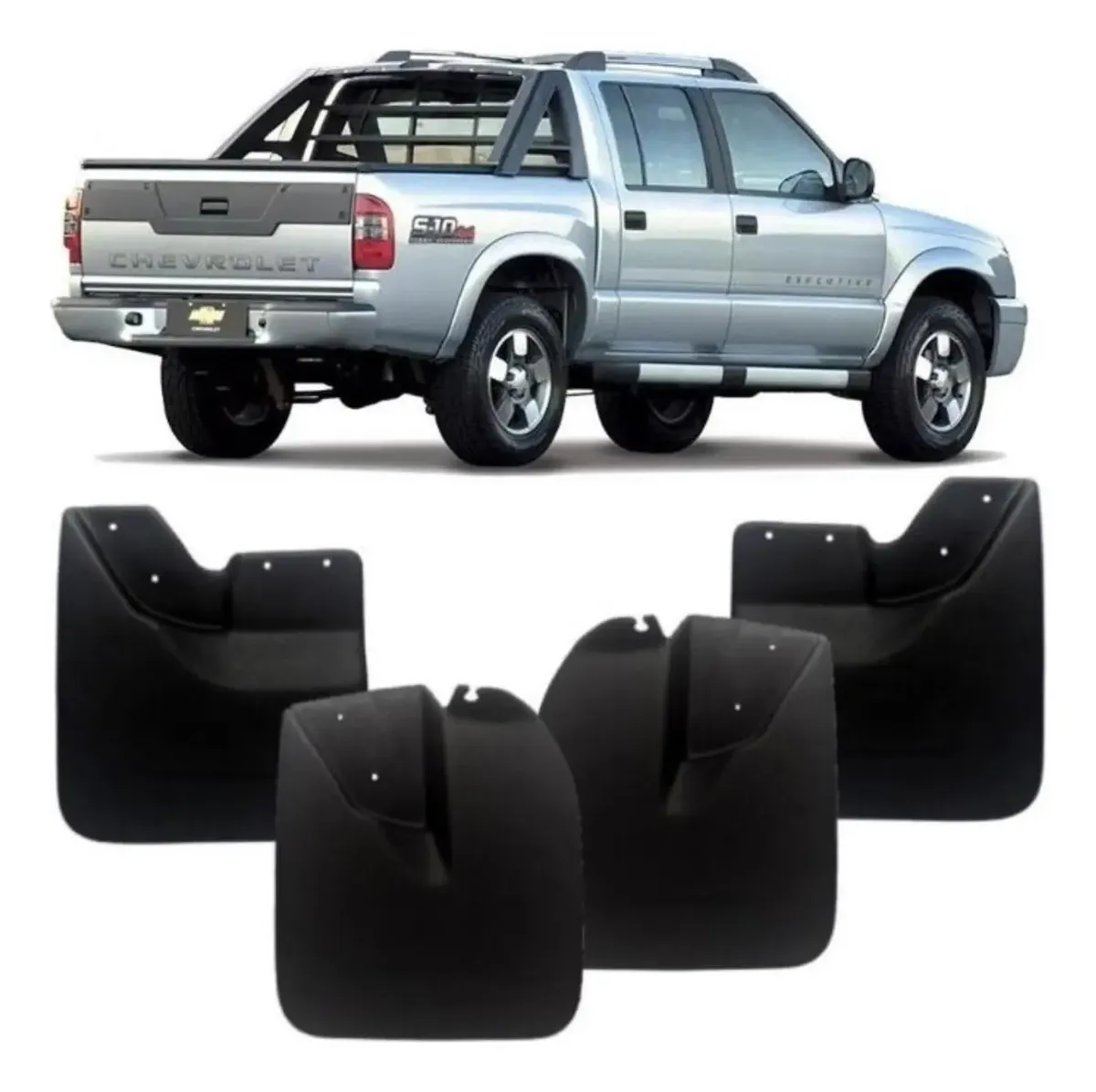 Guardabarros para S10 (2002–2006) con extensiones de guardabarros – Juego de 4 piezas
