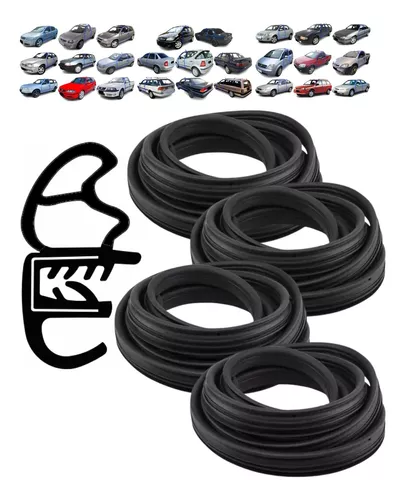 Kit 4 puertas de goma con solapa 4mt premium modelo original