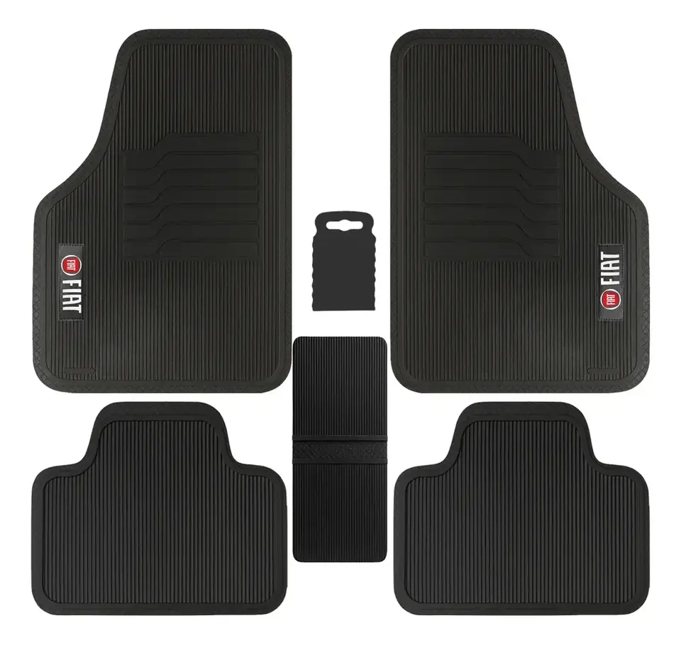 Juego de Tapetes de Goma Personalizados para Fiat – Kit 5 Piezas + Papelera
