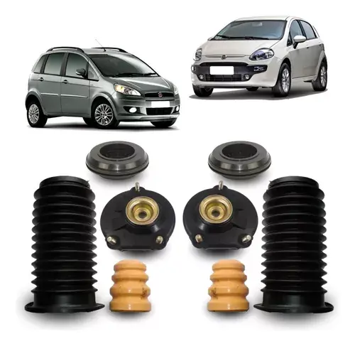 kit completo cazoletas delanteras con grapodinas fiat punto/linea