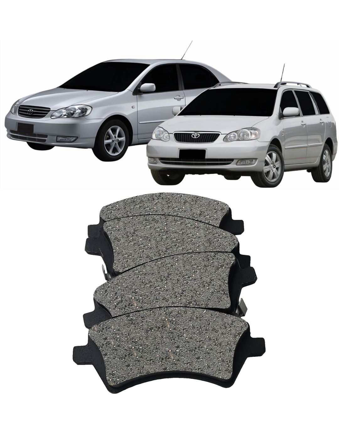 Juego de pastillas de freno delanteras Speed ​​Brake — Toyota Corolla y Fielder (modelos 2002 a 2008)