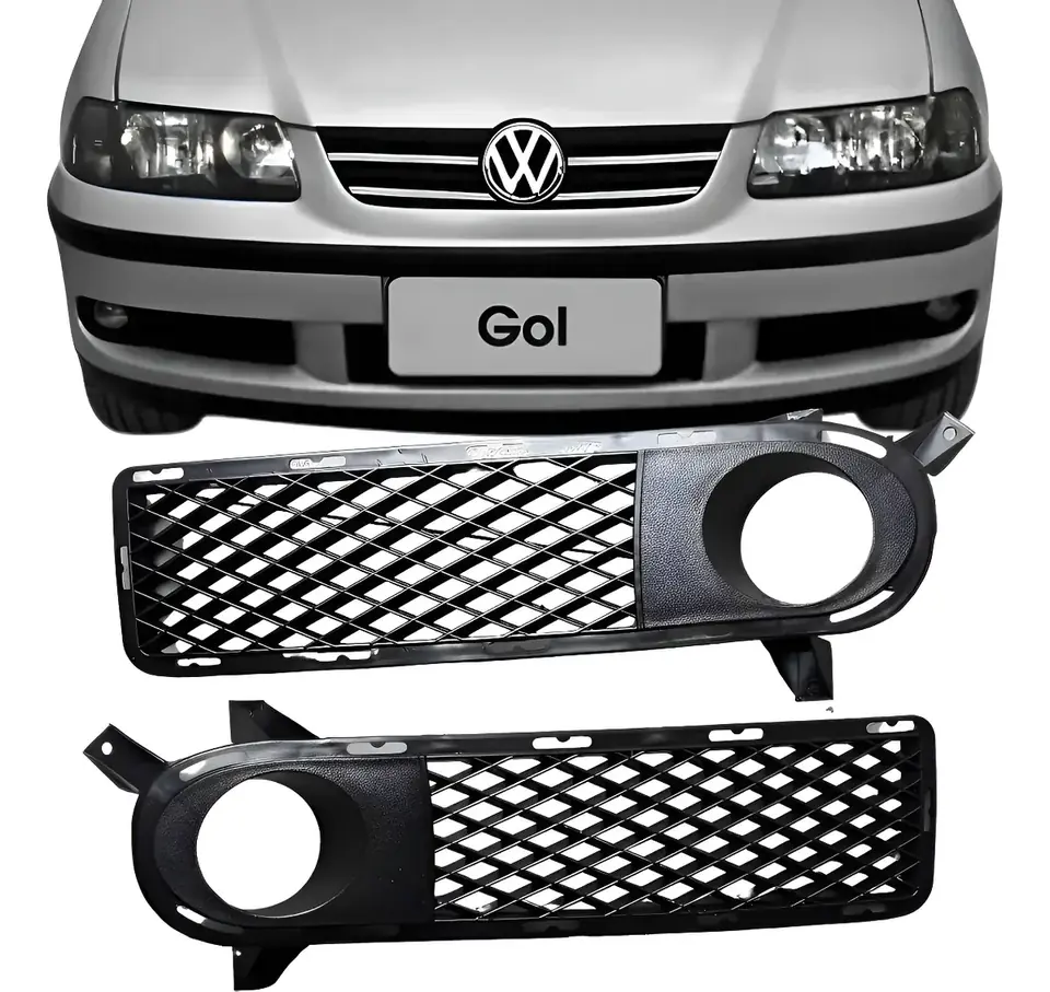 Par de marcos de parrilla con soportes para faros antiniebla para Gol G3 Fase 1